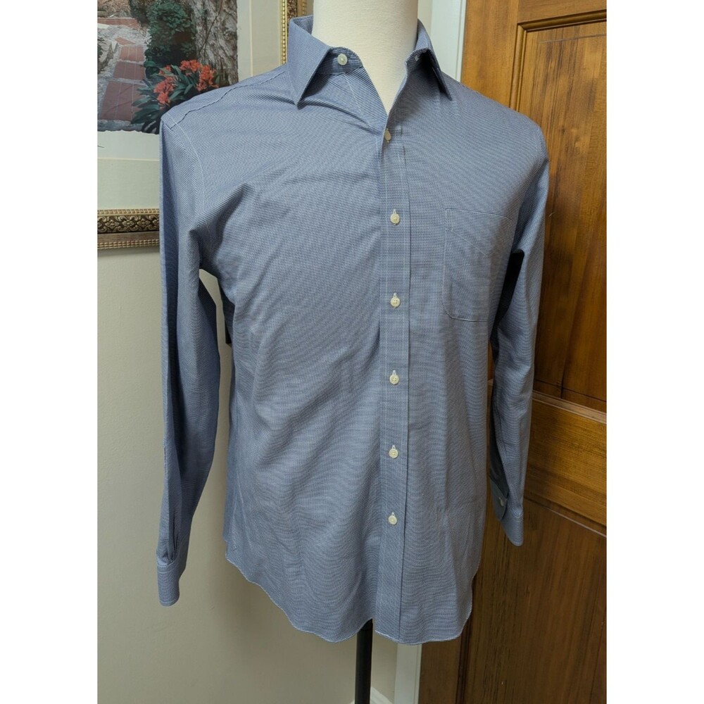 Brooks Brothers Regent Long Sleeve Men's Shirt 15-33 Non Iron Supima Cotton Blue